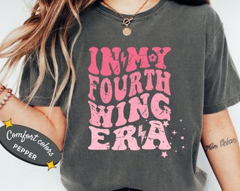 Chemise couleurs confort Fourth Wing Era, t-shirt pour amoureux des livres romantiques