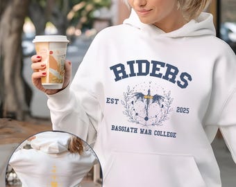 Riders Basgiath War College Hoodie, Custom EST Year, Fourth Wing Fan Gift
