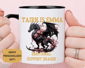 Personalized Fourth Wing Dragon Mug | Tairn Emotional Support Dragon