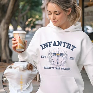 Custom Infantry Basgiath War College, A Court Of Thorns And Roses Shirt, Dragon Rider, Fourth Wing Hoodie, Violet Sorrengail, Xaden Riorson
