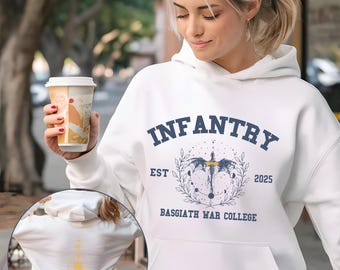 Custom Infantry Basgiath War College Hoodie, Fourth Wing Dragon Rider