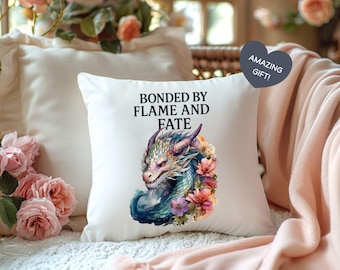 Dragon Lover Pillow Gift – Fantasy Home Decor for Readers, Romantasy Fans, and Book Nooks
