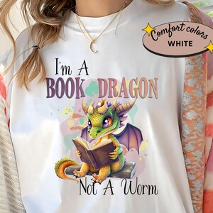 Book Dragon Comfort Colors Shirts, Fourth Wing Shirt, Fantasy Romance Gifts, Fantasy Booklover Gift, Basgiath Dragon Shirt, Bookworm Gift