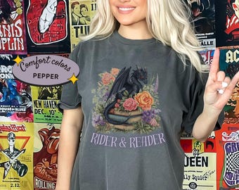 Camiseta Dragon Rider Comfort Colors, regalo para fans de Fourth Wing