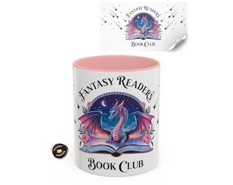 Fantasy Readers Book Club Dragon Mug Gift for Romantasy Book Lovers