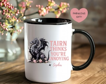 Tairn Dragon-mugg | Fourth Wing-fangåva, personlig fantasikaffekopp