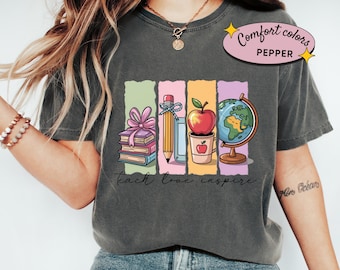 Boho docentenshirt, Teach Love Inspire, Comfort Colors T-shirt
