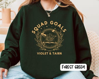 Violet & Tairn Sweatshirt, Fourth Wing Bookish Merch, Romantasy Reader Gift