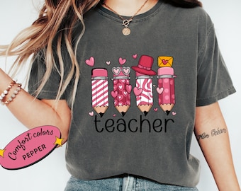 Leuk Teacher Pencils T-shirt met comfortabele kleuren