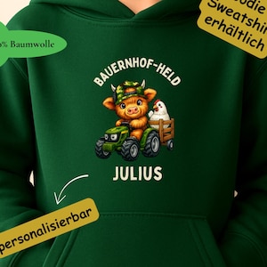 Personalisiertes Baby Sweatshirt Mit Traktor - Baumwolle Pullover Jungen Mädchen