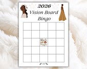 2026 Black Girl Vision Board Bingo Card Printable, Goal Setting, New Year Intentions Game, Vision Board Activity, Instant Download