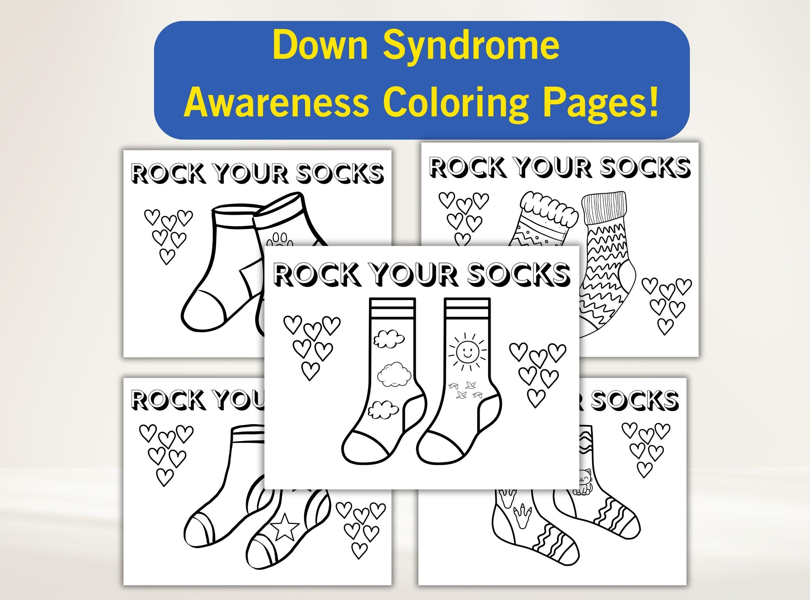 Down Syndrome Awareness Coloring Pages, 11 unique pages, World Down…