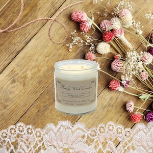 Cowgirl’s Lace Candle | Lavender, Lemon Blossom, Cotton & Tonka | Handmade Soy Candle | 16 oz Southern Gift