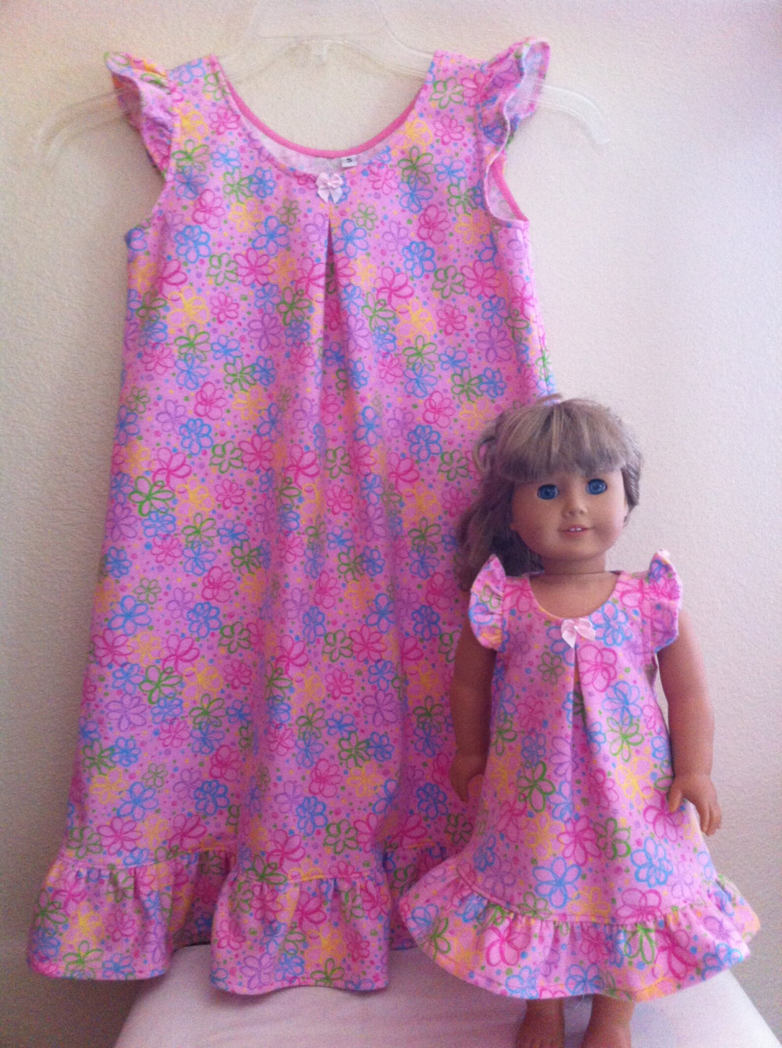 Custom Matching Nightgown Set for Child and American Girl or Etsy