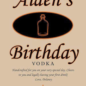 Custom Tito&#39;s Bottle Label