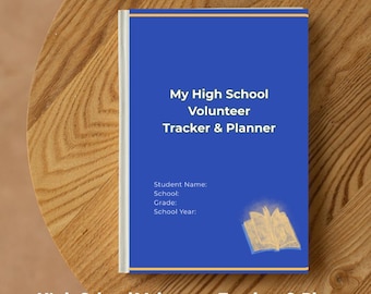 High School Volunteer Tracker: 40 Hour Log & Reflection (Printable+Fillable PDF)