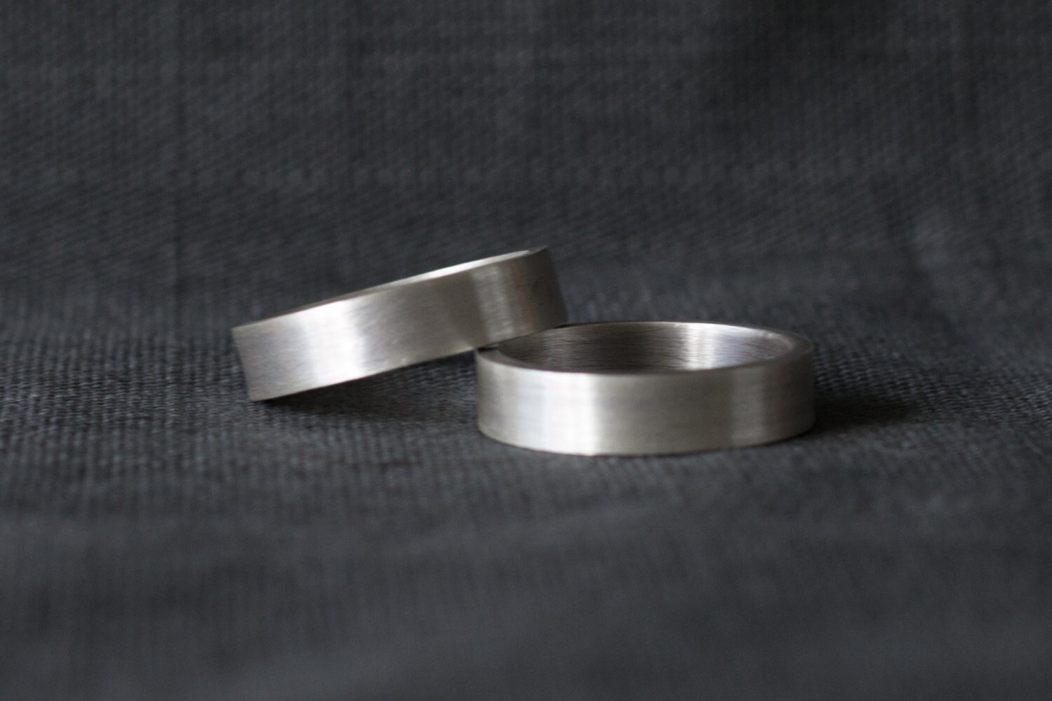 Personalized Wedding Ring Set 5mm Sterling Silver Wedding Etsy