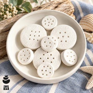 8 Piece Sea Wave Clay Essential Oil Diffuser Set, Coastal Aroma Stones, Embossed Scent Pebbles, Multi-Space Home Fragrance Discs