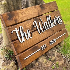 Custom Wood Sign | Personalized Family Name Sign | Last Name Pallet Sign | Wedding Gift | Home Wall Decor | Anniversary Gift