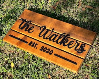 Family Name Sign | Custom Wood Sign | Personalized Bar Sign | Last Name Pallet Sign | Wedding Gift | Home Wall Decor | Anniversary Gift
