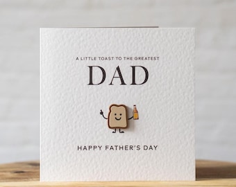 Personalised Father's Day Card - A Little Father's Day Toast