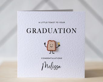 Personalised Graduation Card - A Little Toast