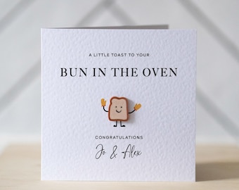 Bun In The Oven Pregnancy Card - Personalised Congratulations