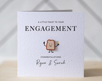 Personalised Engagement Card - A Little Toast To Your Engagement