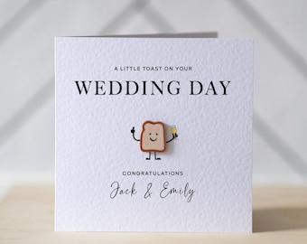 Personligt bröllopskort - En liten skål för er bröllopsdag