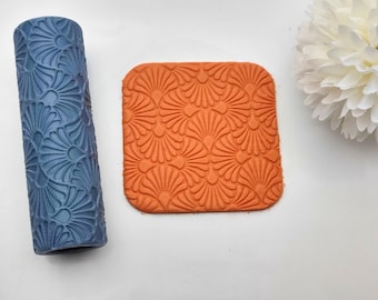 Nouveau Fan Texture Roller | Polymer Clay Texture Roller | Embossing Roller | Jewellery Tools | Clay Tools