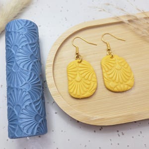 Nouveau Fan Texture Roller | Polymer Clay Texture Roller | Embossing Roller | Jewellery Tools | Clay Tools