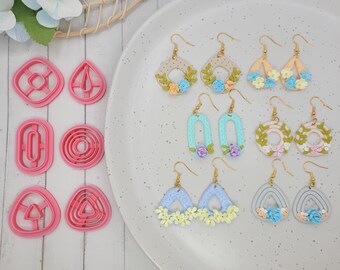 Tagliapasta per argilla di forma base / 6 stili / Tagliapasta per argilla polimerica / Strumenti per gioielli / Tagliapasta per orecchini / Strumenti per argilla