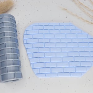 Brick Wall Texture Roller | Polymer Clay Texture Roller | Embossing Roller | Jewellery Tools | Clay Tools