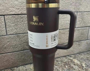Stanley 40oz Quencher Chocolate Gold Tumbler Limited Edition Insulated Cup with Handle and Straw
