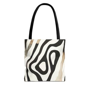 Sac cabas chic à imprimé zèbre, cabas élégant et respectueux de l&#39;environnement, cabas à imprimé animal, sac de plage à la mode, cadeau unique pour elle