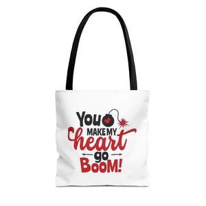 Du lässt mein Herz schlagen! Einkaufstasche - Lustiges Geschenk für Valentinstag & romantische Anlässe