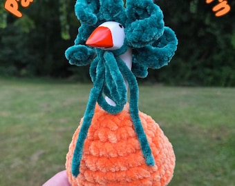 Crochet 7&quot; Desk Goose Pumpkin Pattern | Desk Goose Pattern | 7&quot; Goose Pattern
