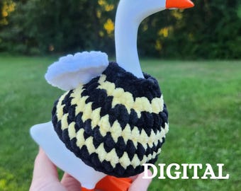 Crochet 7&quot; Desk Goose Bumblebee Pattern | Desk Goose Pattern | 7&quot; Goose Pattern