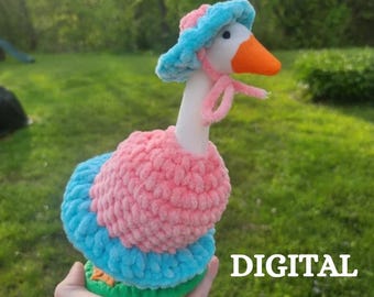 Crochet 7&quot; Desk Goose Dress Pattern | Desk Goose Pattern | 7&quot; Goose Pattern