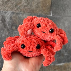 PADRÃO DE CROCHÊ "Caranguejo". Instruções em PDF em inglês. Caranguejo amigurumi. Caranguejo de pelúcia. Caranguejo de crochê. Bichinhos de pelúcia. Presente para crianças.