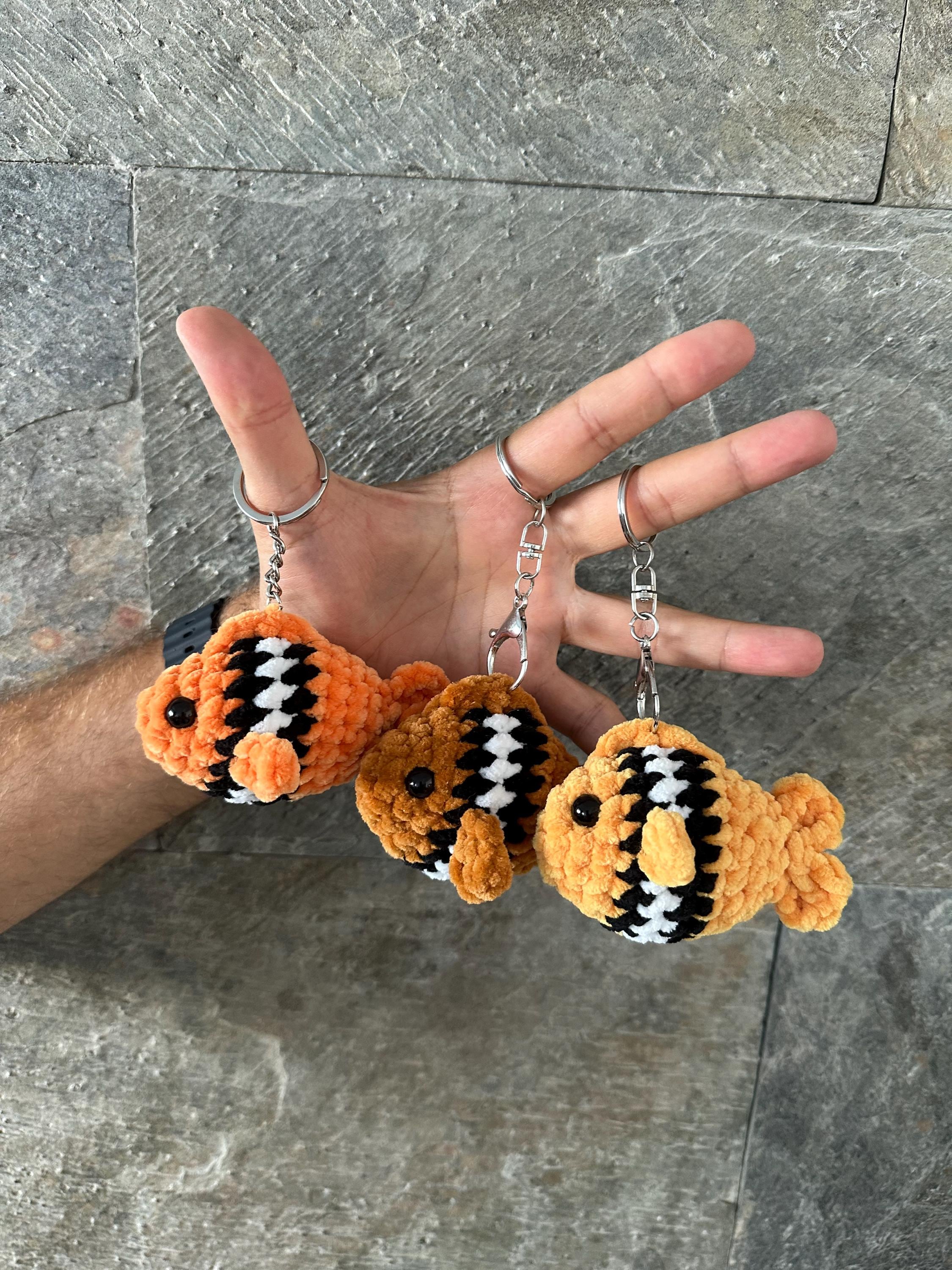 Miniblings Koi Kampffisch Schlüsselanhänger Aus Hartgummi - Handmade In Deutschland, Orange