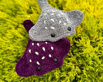 CROCHET PATTERN "Stingray". No sew. English PDF pattern. Amigurumi. Plushies. Stuffer animals. Crochet toys.