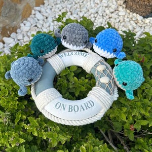 MOTIF AU CROCHET « Baleine ». Instructions PDF en anglais. Jouet amigurumi. Créatures marines. Peluche. Jouets en peluche.