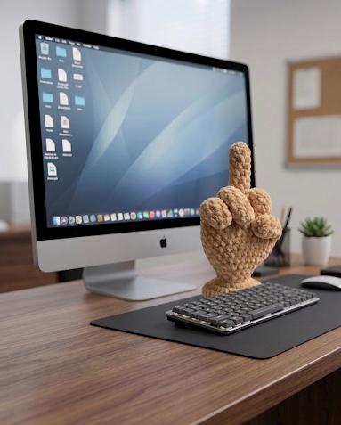 Middle Finger CROCHET PATTERN. English PDF Chart. Amigurumi Plush Toy ...