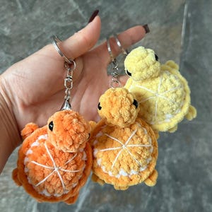 Crochet Turtle PATTERN, Mini Keychain (Lemon, Mandarin, Orange) Amigurumi toy, Markets Bestseller,  Decor for the bag, English PDF Tutorial