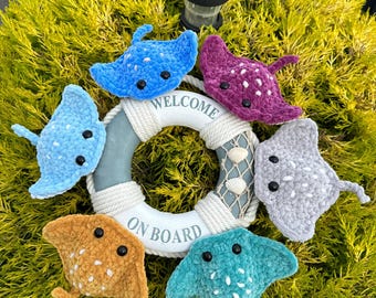 Bez szycia. WZÓR NA SZYDEŁKO „Stingray small”. Instrukcja PDF po angielsku. Zabawka Amigurumi. Plusz. Pluszaki. Pluszaki. Pluszowe zwierzęta