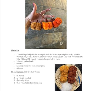 Häkelanleitung „Kürbis“ (ohne Nähen). Englische PDF-Anleitung. Kürbis-Schlüsselanhänger. Amigurumi-Kürbis. Gehäkelter Plüschkürbis. Bild 10