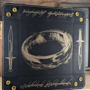 LOTR Dice Tray Gold Ring