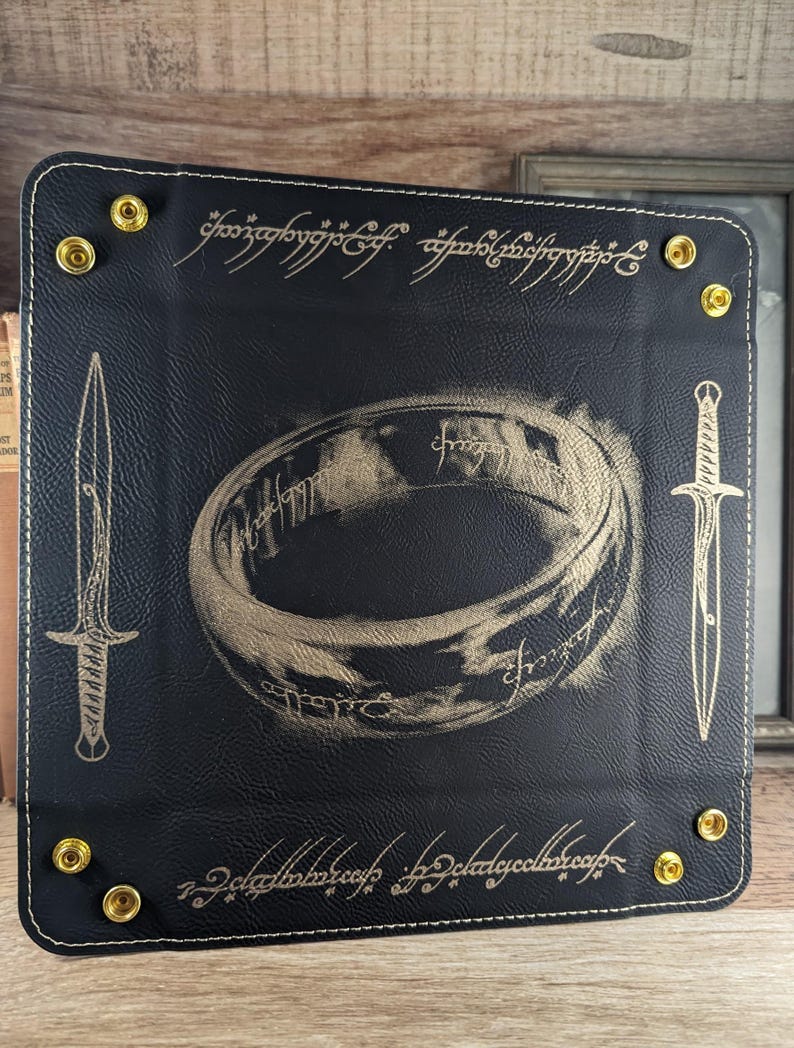 LOTR Dice Tray Gold Ring