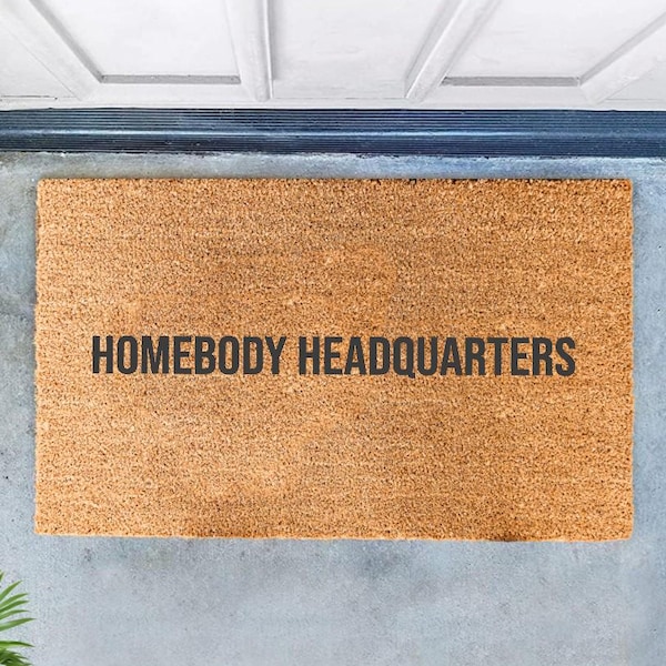 Homebody Headquarters Doormat: Funny Introvert Coir Mat